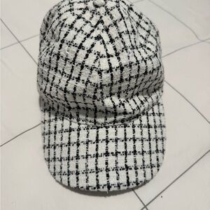 J. Crew Black and White Tweed Hat
